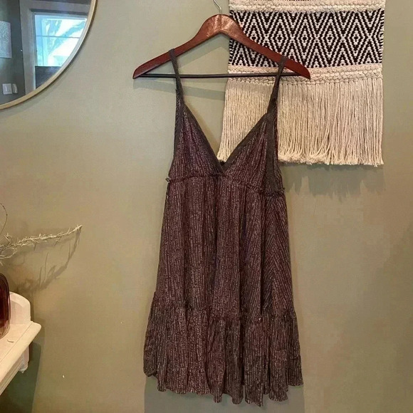 BY TOGETHER LAVENDER PATTERNED BOHO WOVEN MINI DRESS SIZE S - Picture 4 of 15
